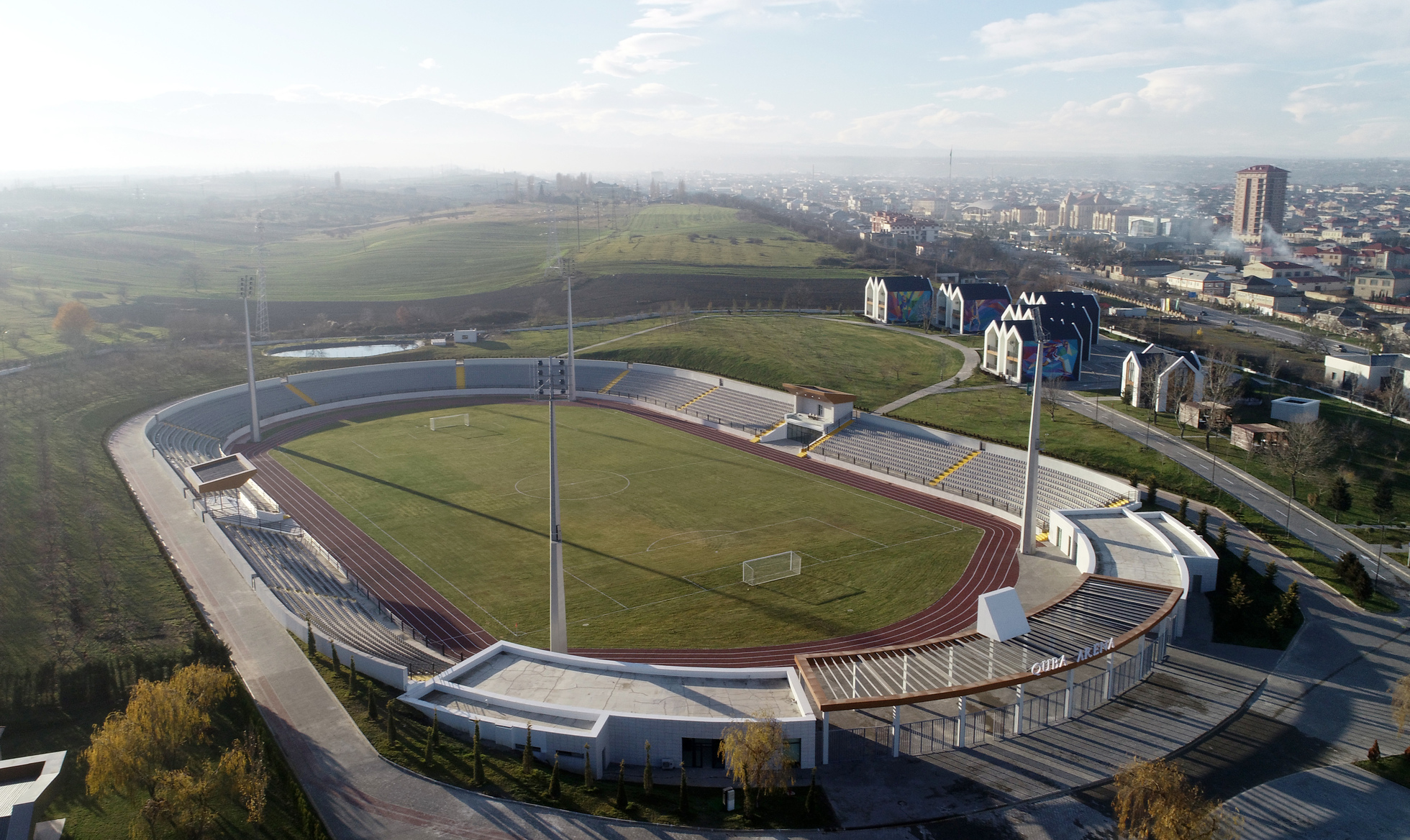 Prezident Quba Olimpiya İdman Kompleksində yaradılan şəraitlə tanış olub - FOTO