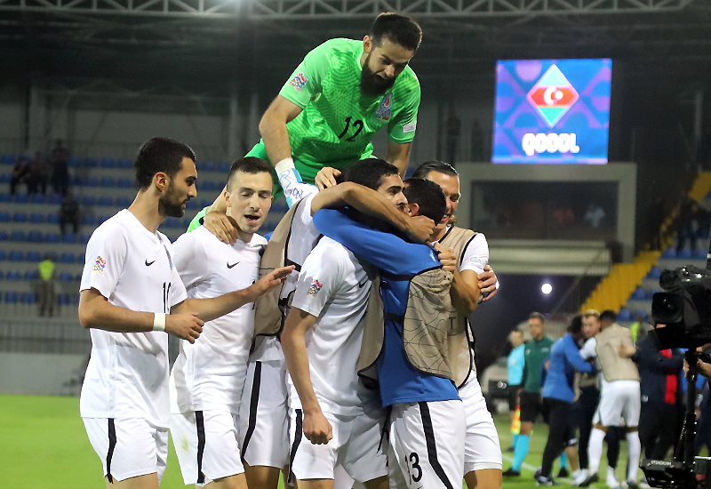 Azərbaycan millisi UEFA Millətlər Liqasında ilk qələbəsini qazandı