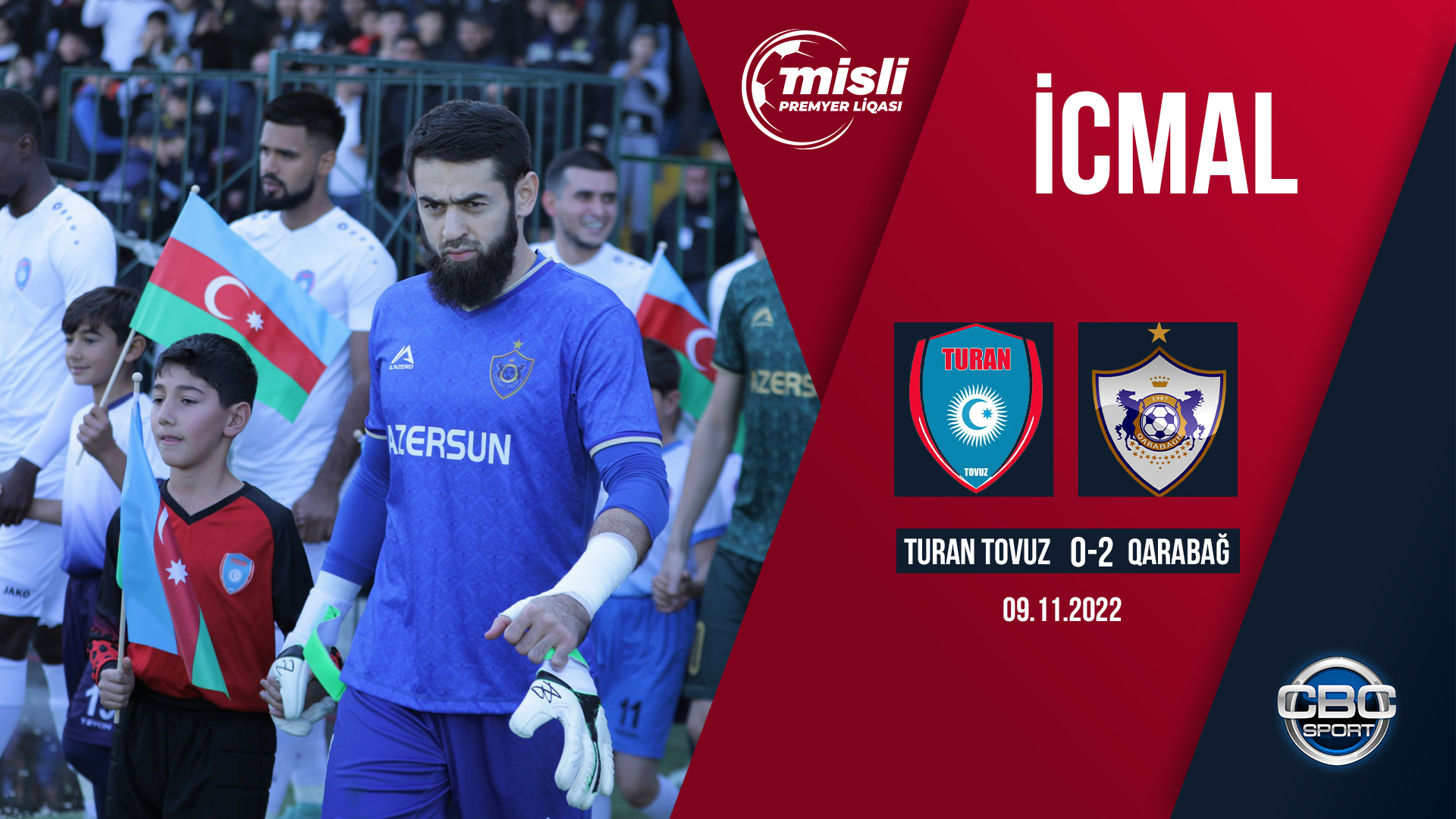 Turan Tovuz 0:2 Qarabağ | Misli premyer Liqası, 3-cü tur | İCMAL