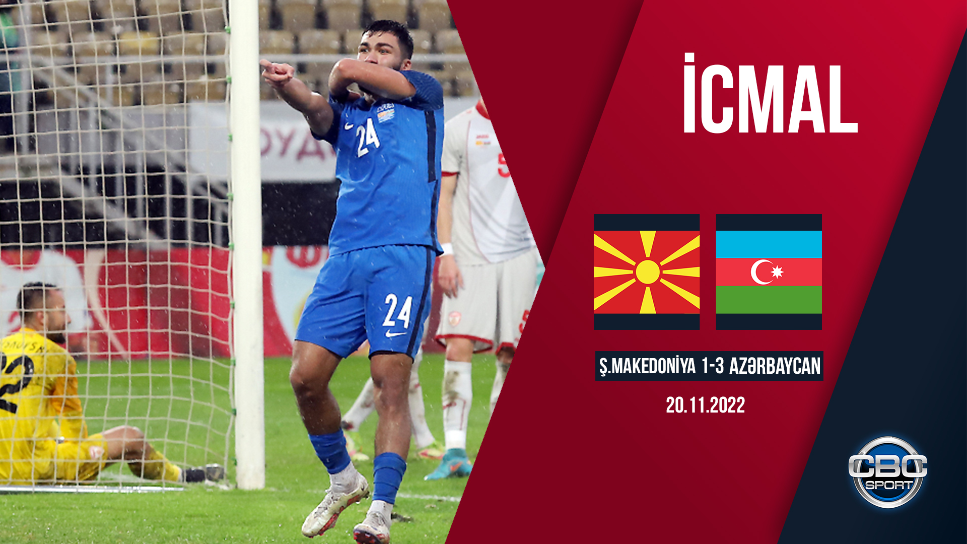 Şimali Makedoniya 1:3 Azərbaycan | Yoldaşlıq oyunu | İCMAL