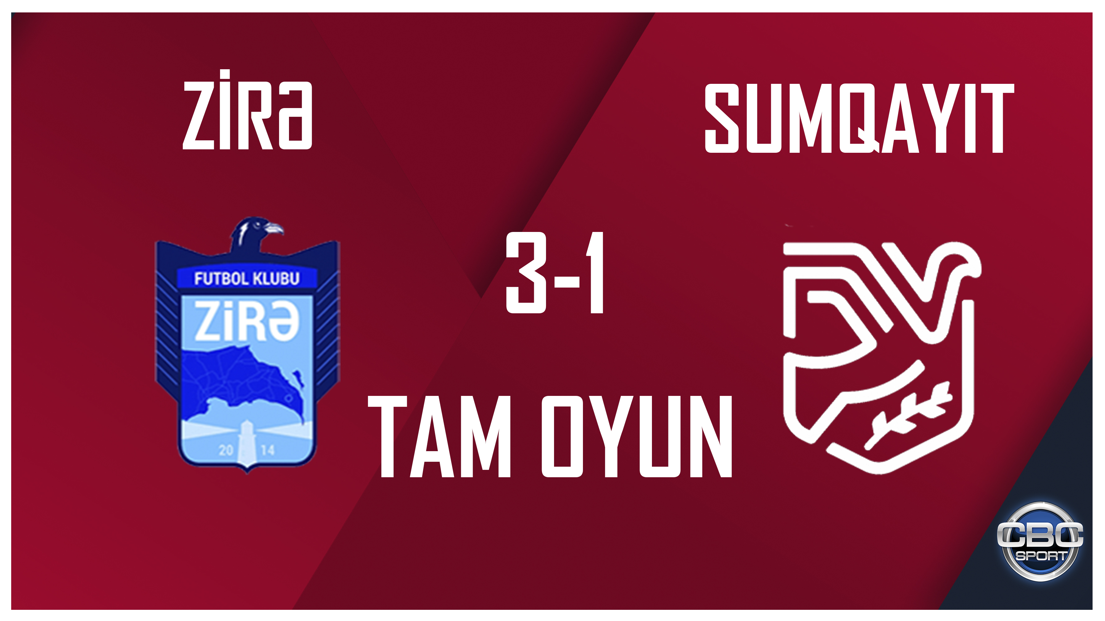 Zirə 3:1 Sumqayıt | Misli Premyer Liqası, 19-cu tur | TAM OYUN