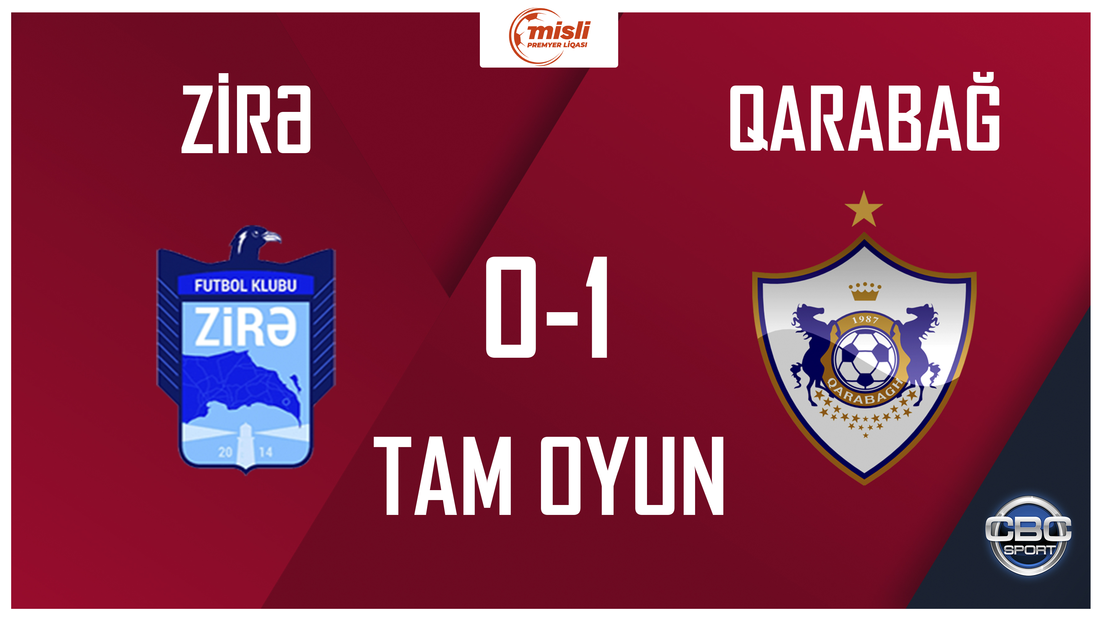 Zirə 0:1 Qarabağ | Misli Premyer Liqası, 23-cü tur | TAM OYUN