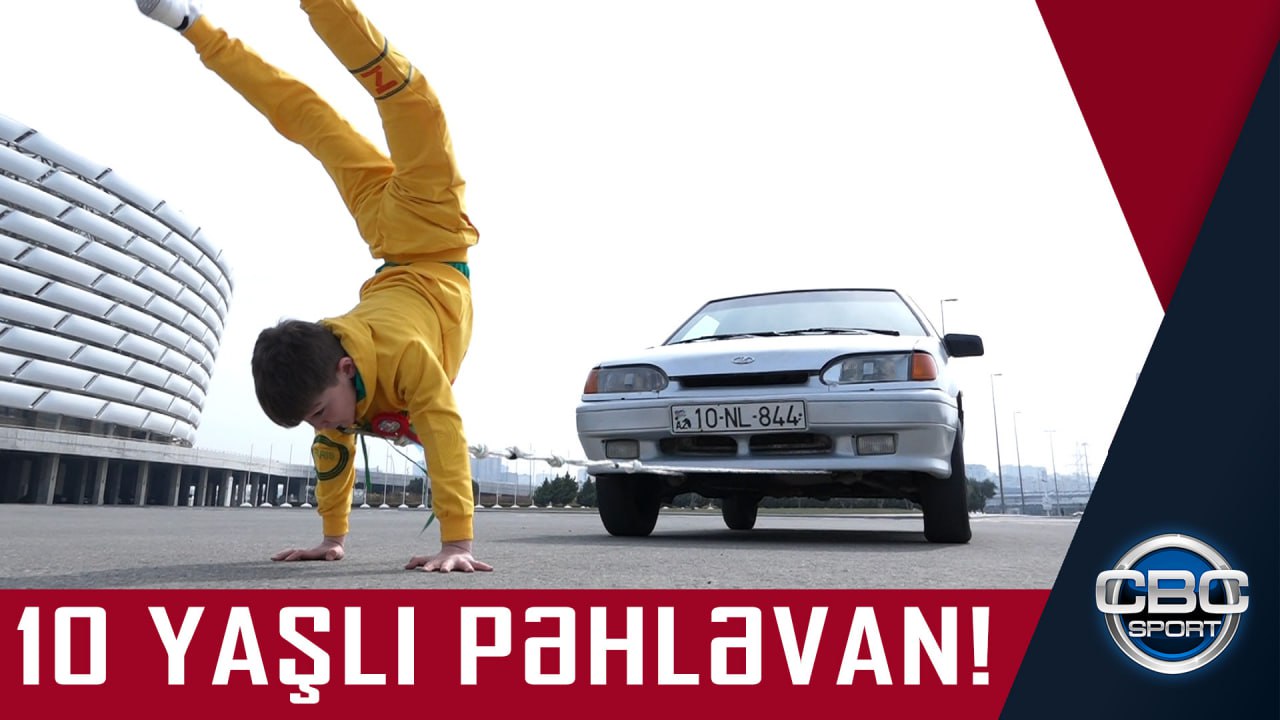 10 yaşı var, 1 tonluq avtomobili dişi ilə dartır | CBC SPORT İNFO