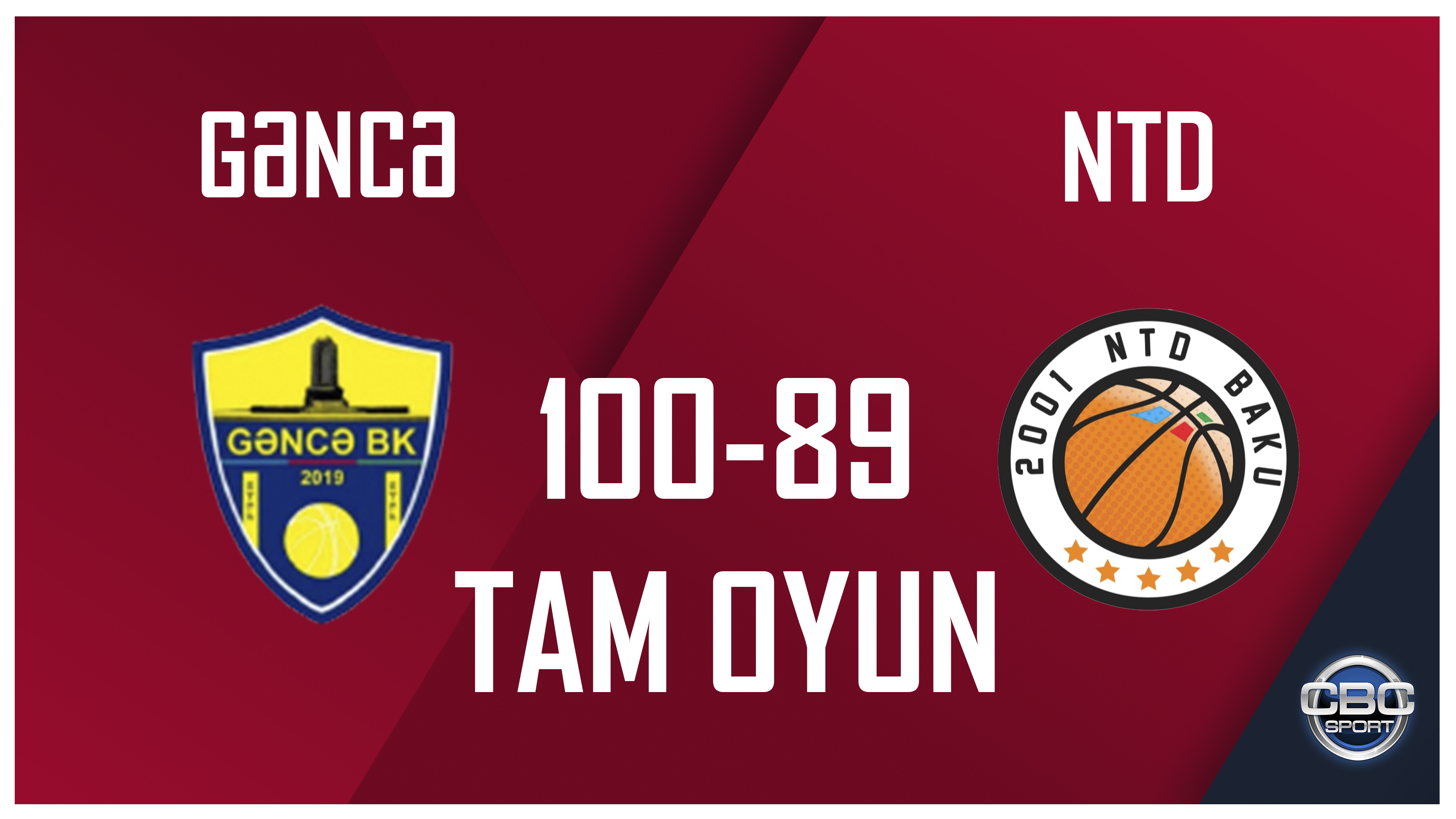 Gəncə 100:89 NTD | Azərbaycan kuboku, final + mükafatlandırma | TAM OYUN
