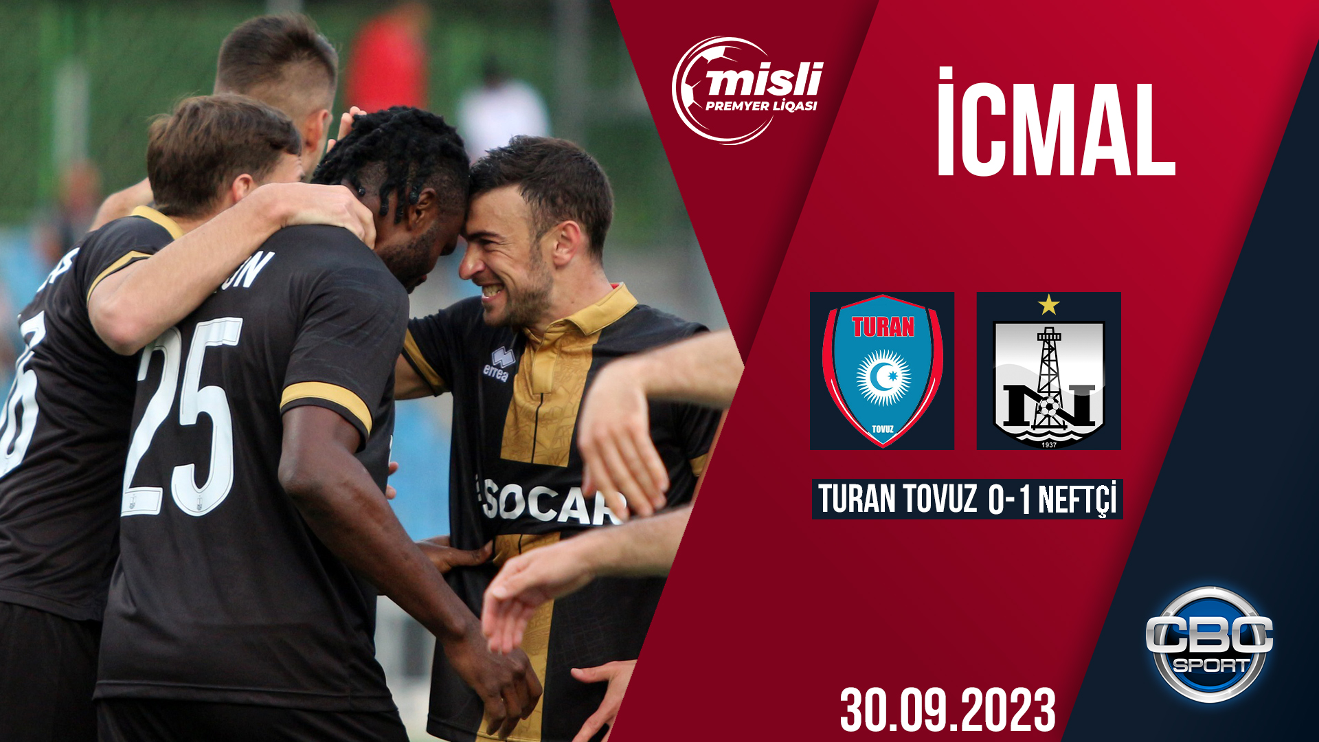 Turan Tovuz 0:1 Neftçi | Misli Premyer Liqası, 8-ci tur | İCMAL