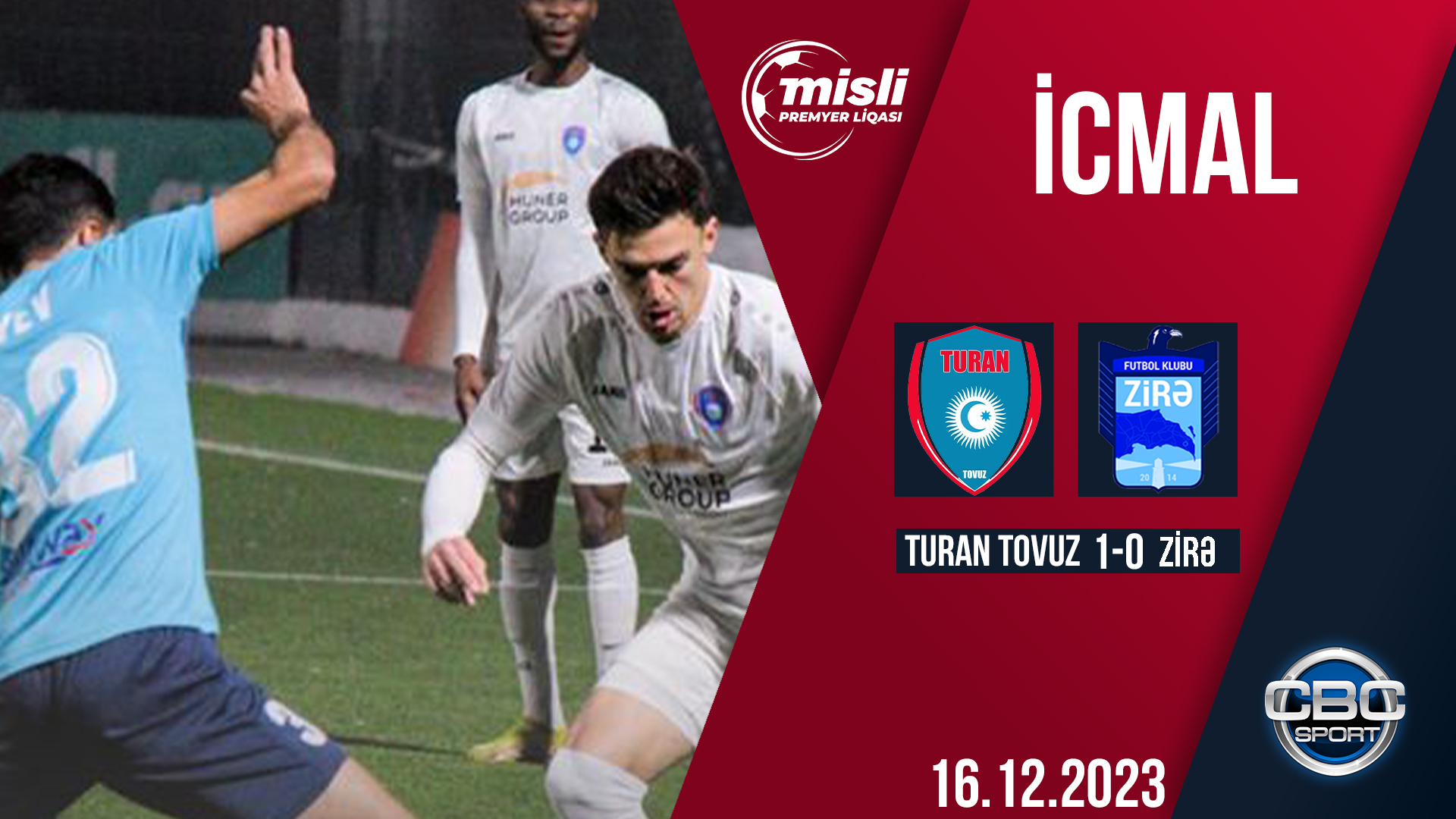 Turan Tovuz 1:0 Zirə |  Misli Premyer Liqası, 17-ci tur | İCMAL
