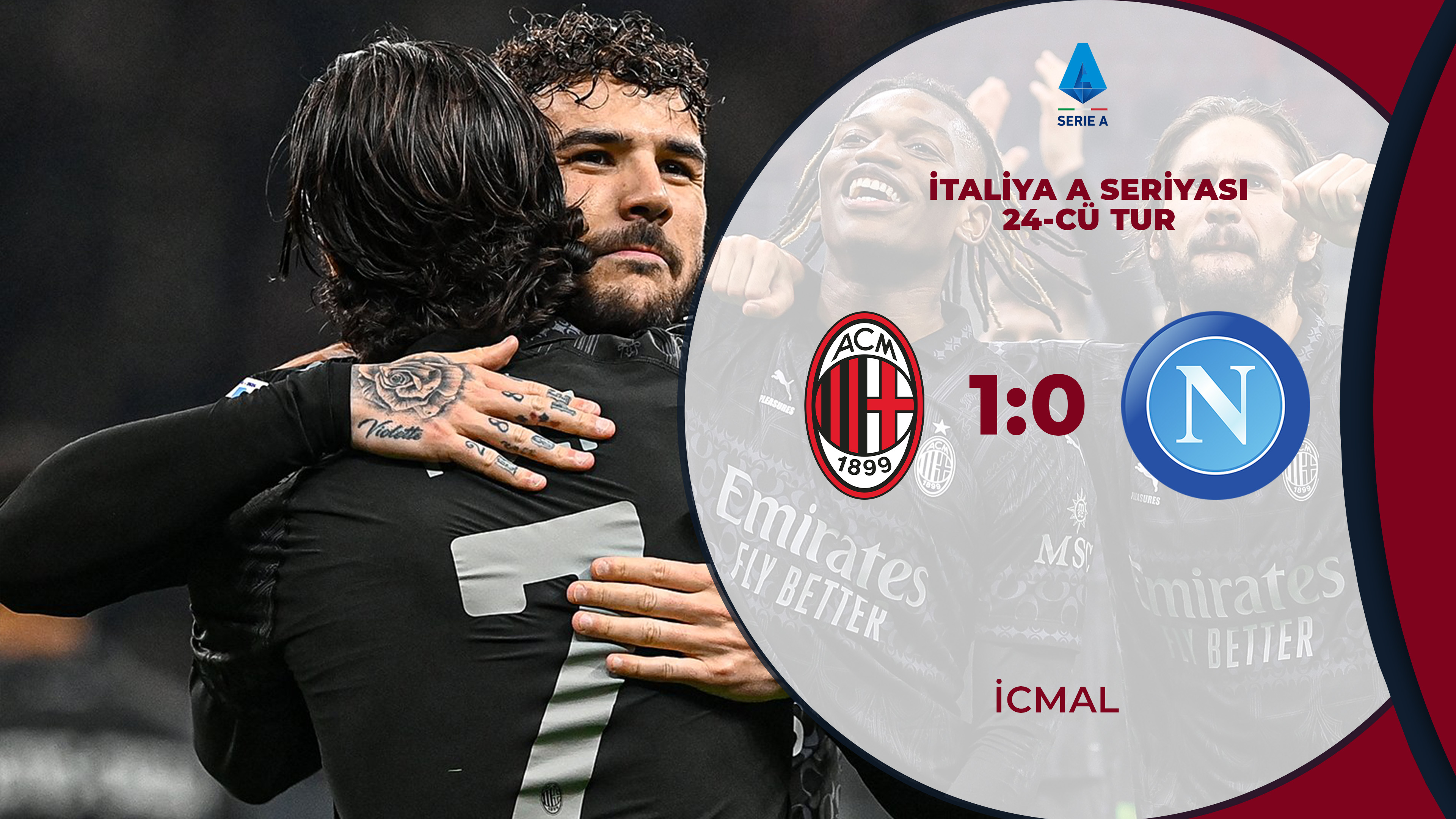 Milan 1:0 Napoli | İtaliya A Seriyası, 24-cü tur | İCMAL