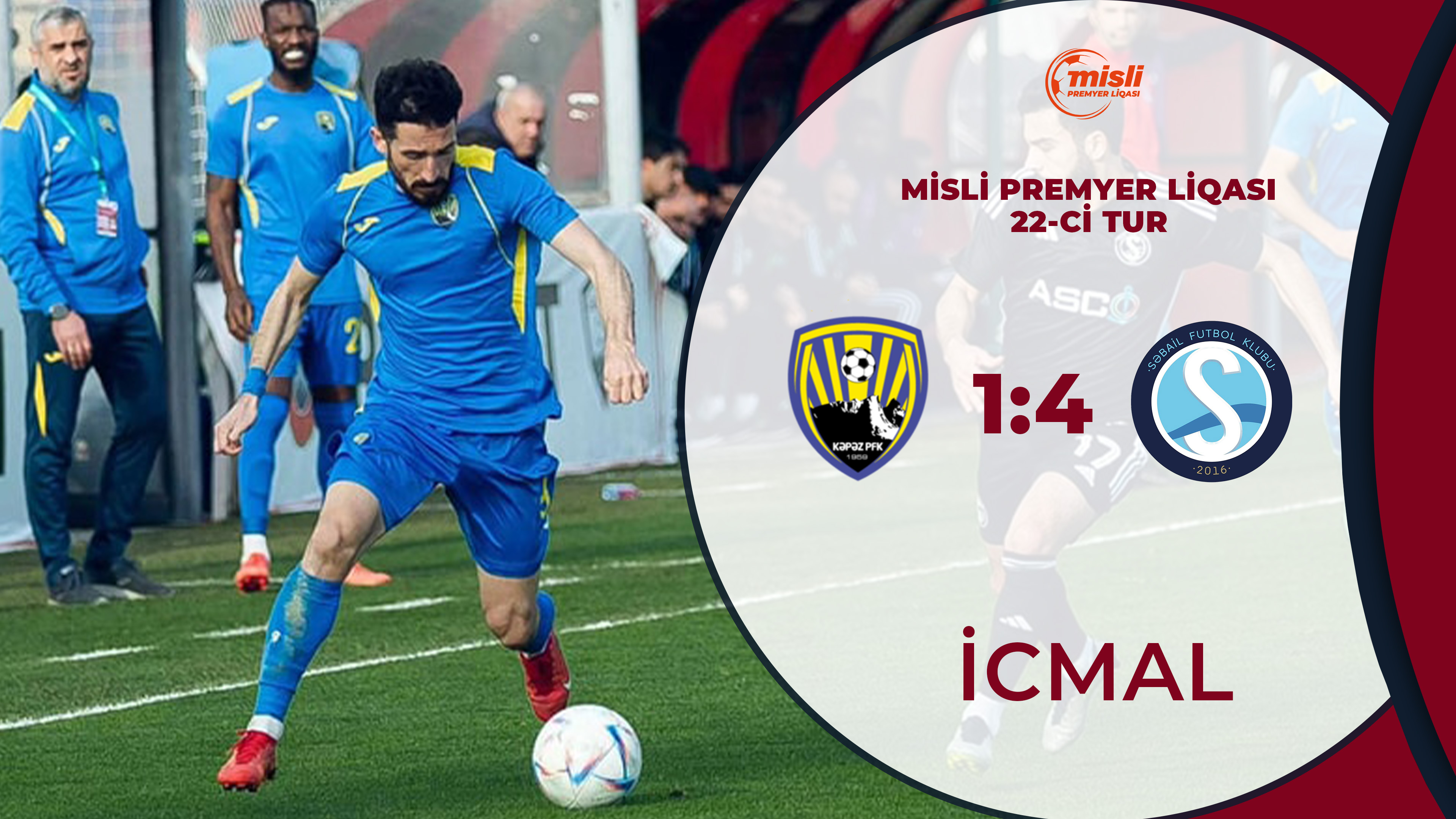 Kəpəz 1:4 Səbail | Misli Premyer Liqası, 22-ci tur | İCMAL