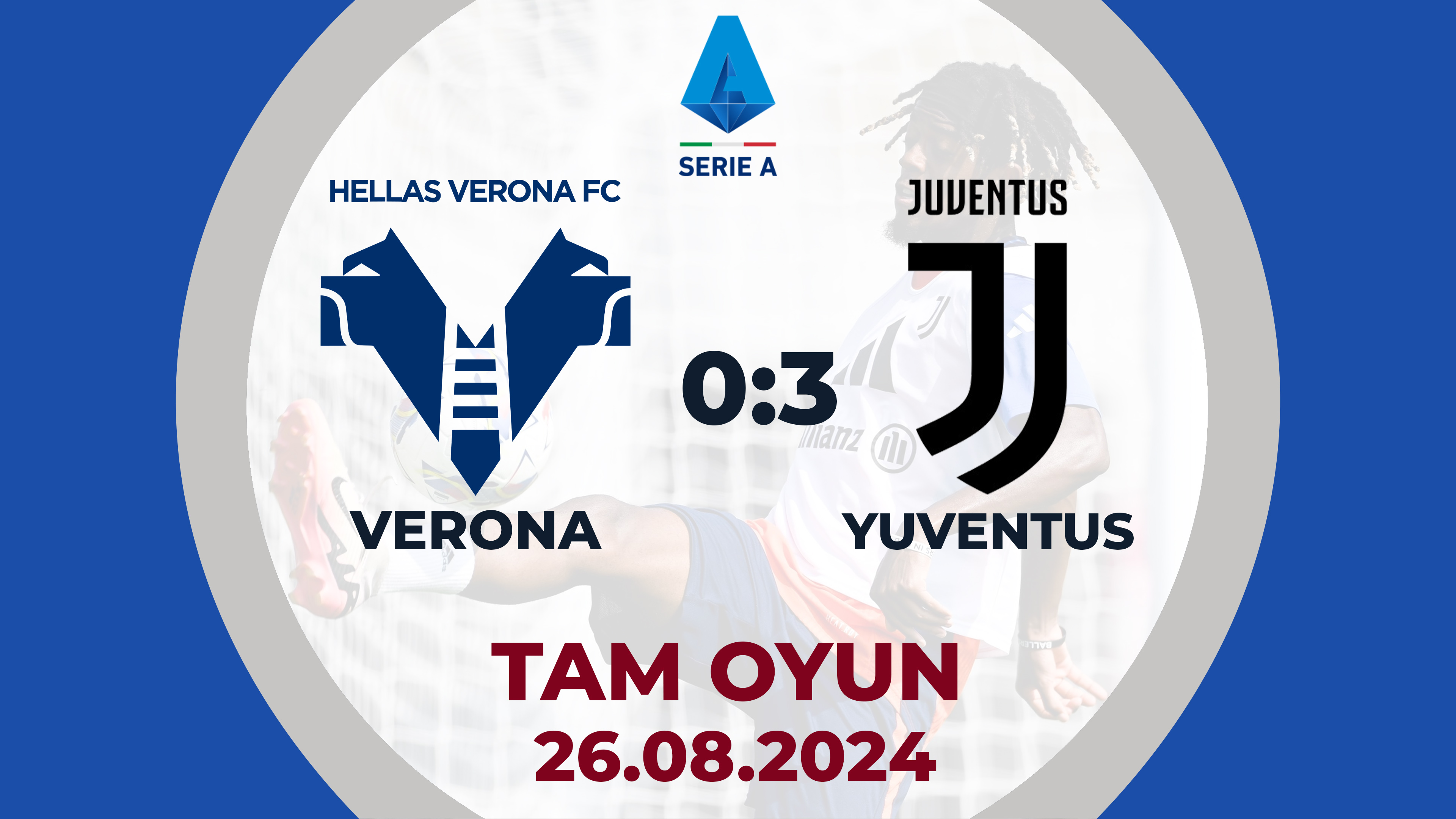 Verona 0:3 Yuventus | İtaliya A seriyası, 2-ci tur | TAM OYUN