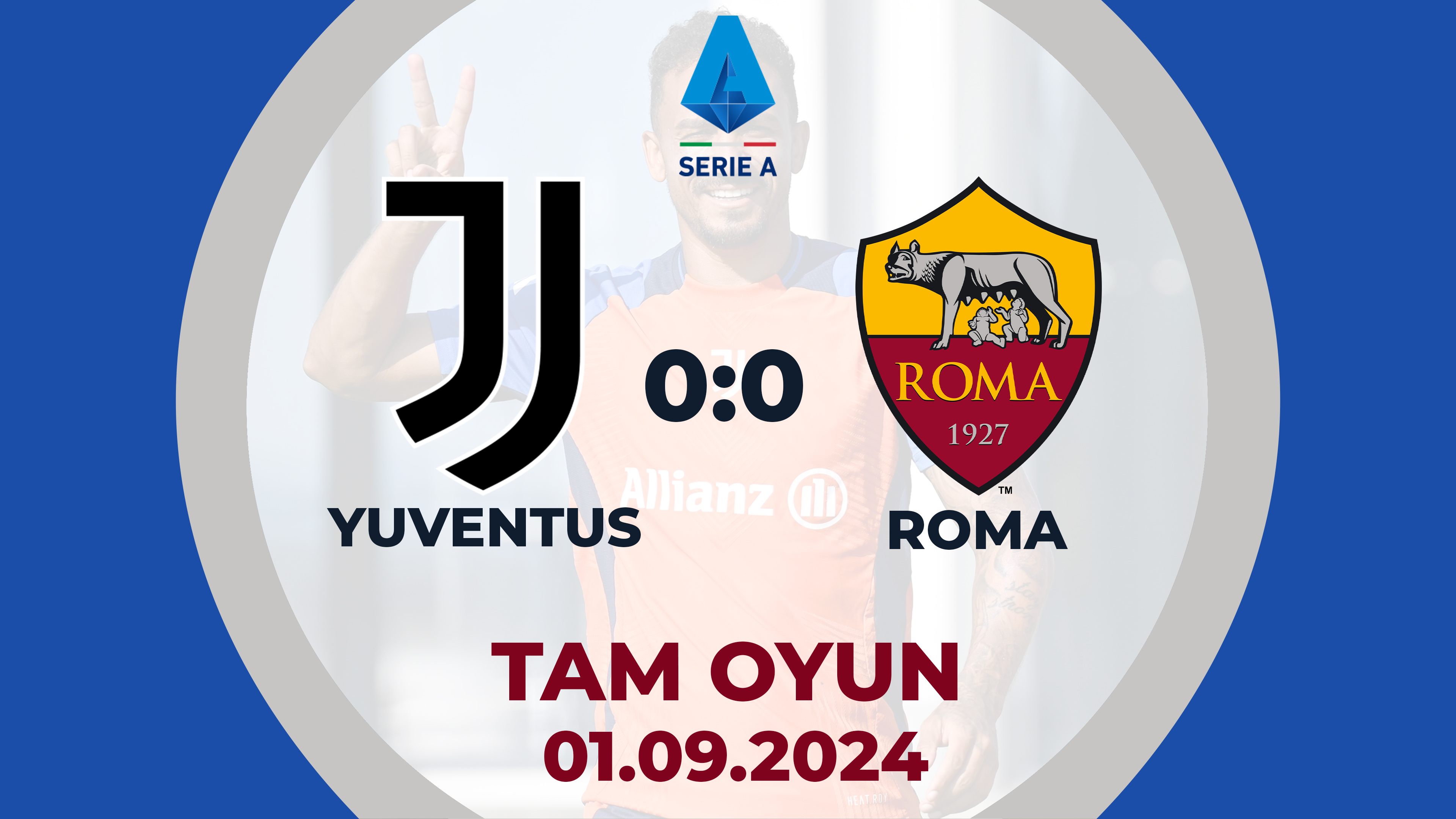 Yuventus 0:0 Roma | İtaliya A Seriyası, 3-cü tur | TAM OYUN