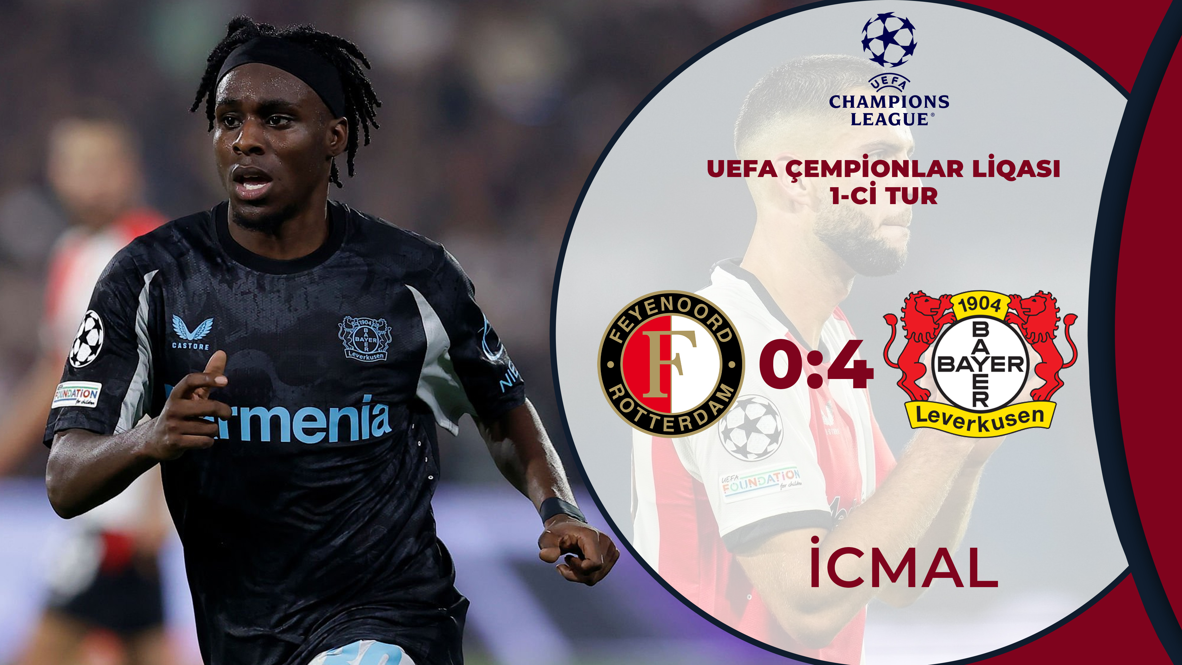 Feyenoord 0:4 Bayer Leverkuzen  | UEFA Çempionlar Liqası | İCMAL