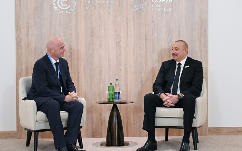 İlham Əliyev FIFA-nın prezidenti ilə görüşüb