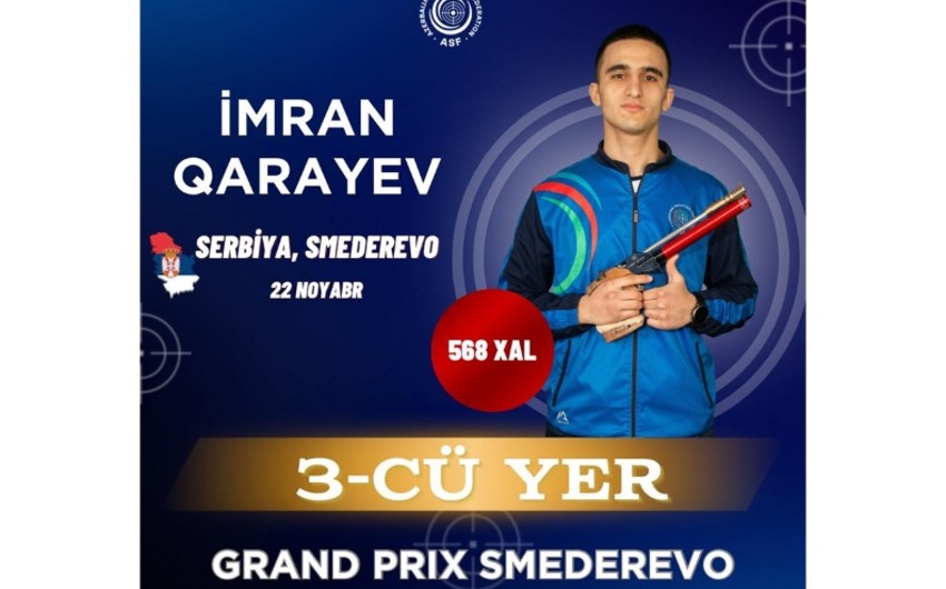 Güllə atıcımız Serbiyadakı Qran-pridə bürünc medal qazanıb