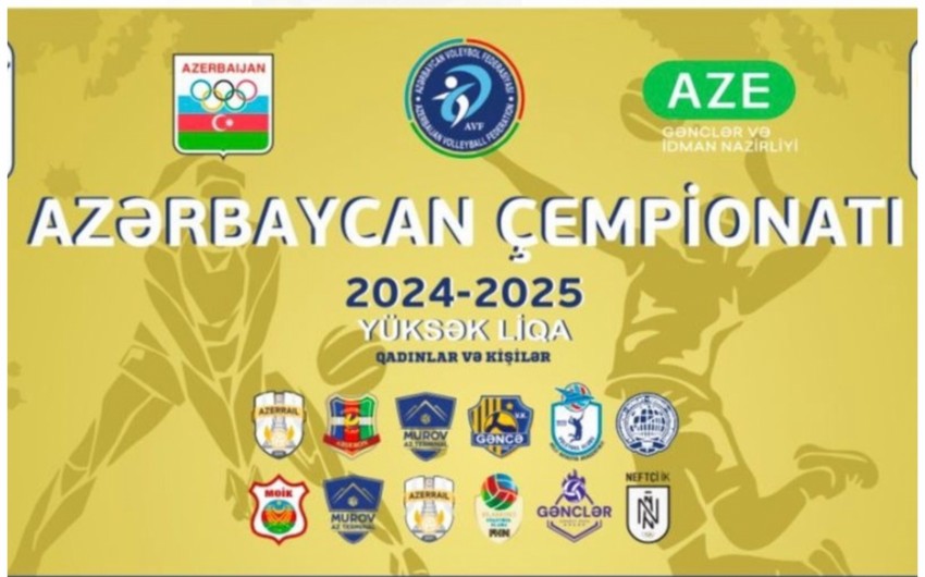 Voleybol: Azərbaycan Yüksək Liqasında yeni mövsümünün başlayacağı tarix müəyyənləşib