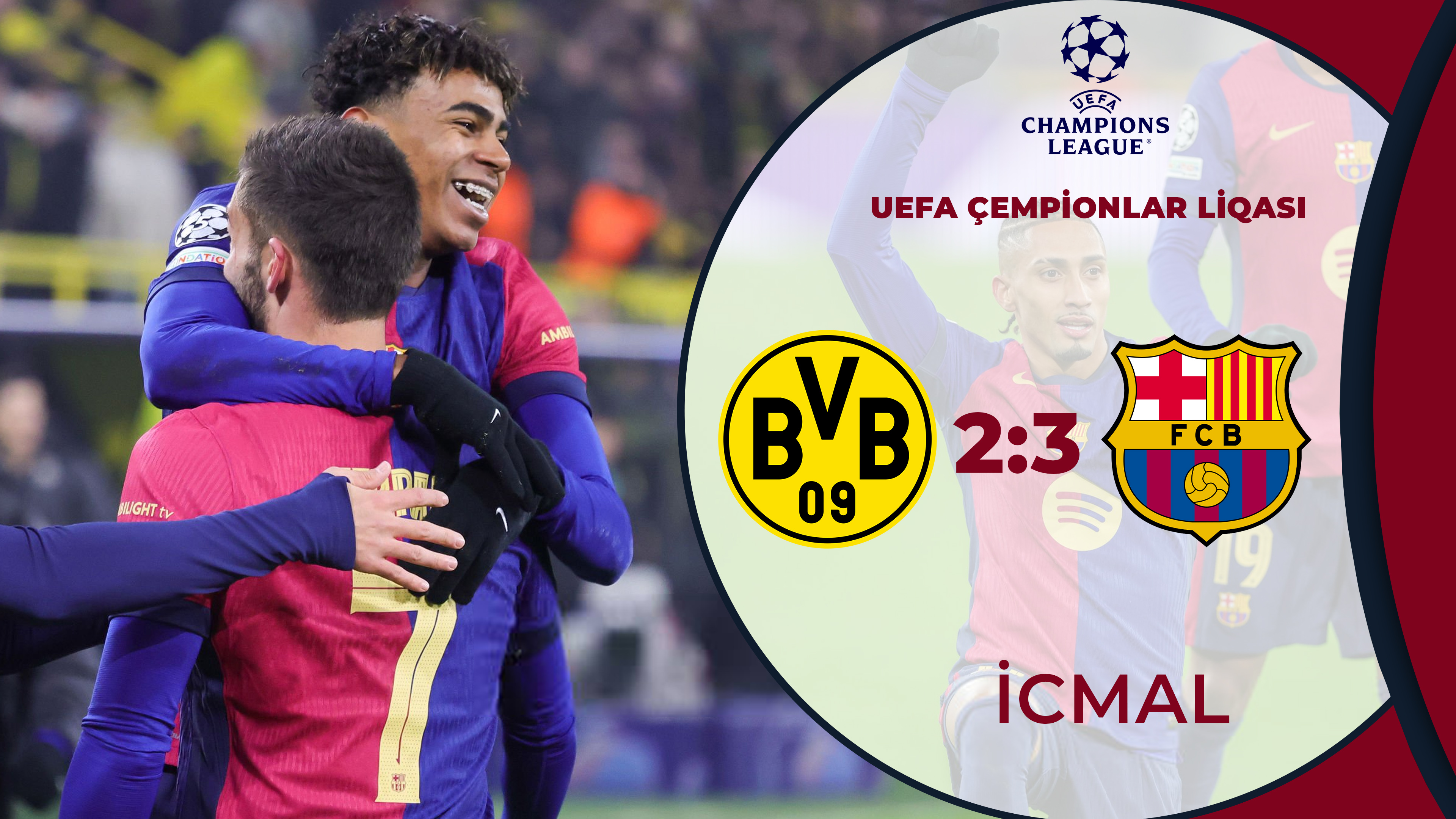 Borussiya Dortmund 2:3 Barselona | UEFA Çempionlar Liqası | İCMAL