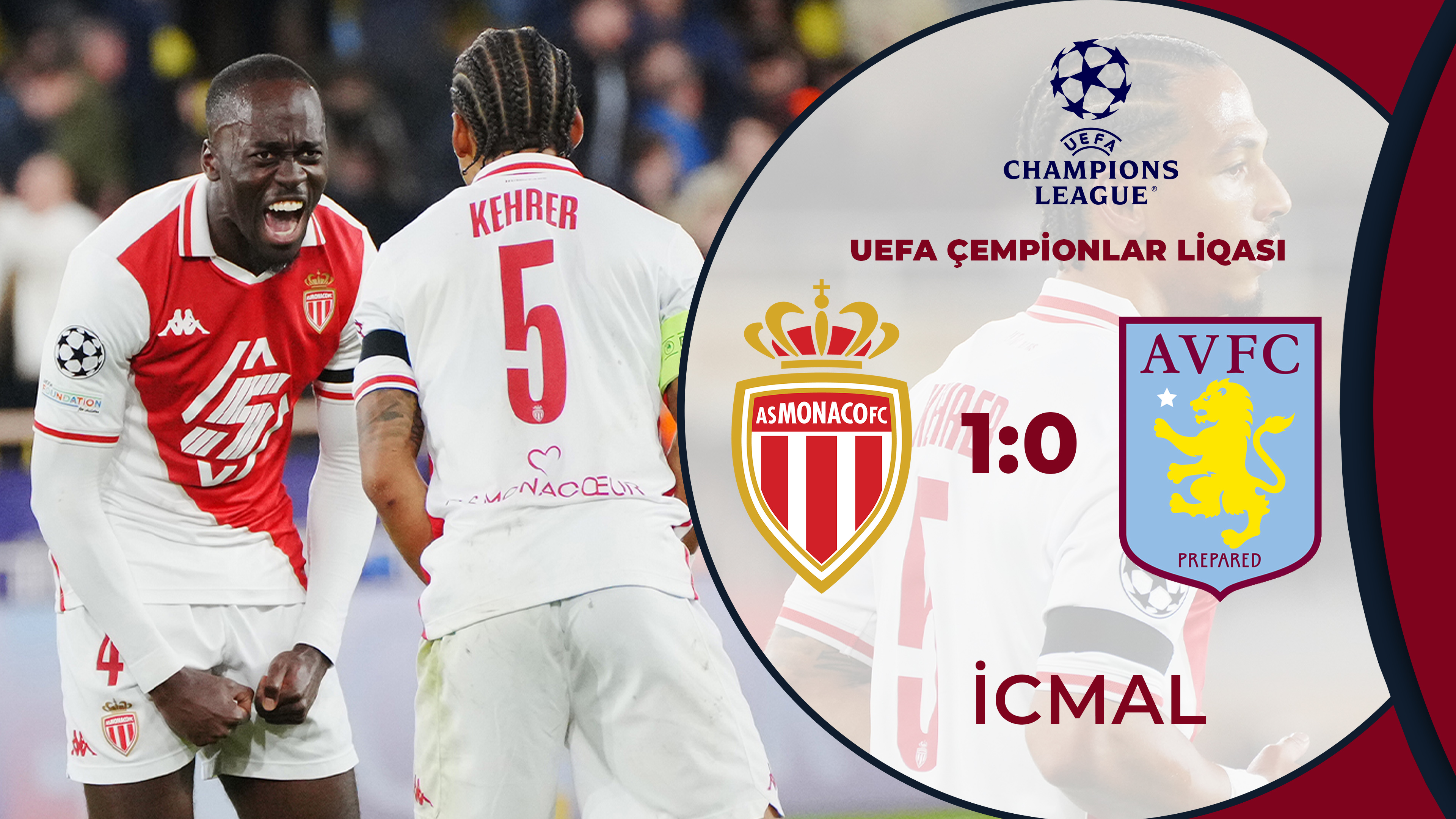 Monako 1:0 Aston Villa | UEFA Çempionlar Liqası | İCMAL