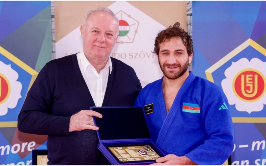Avropa Cüdo İttifaqı Azərbaycanın olimpiya çempionlarını mükafatlandırıb